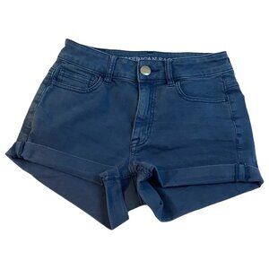 American Eagle High Rise Shortie Blue Jean Stretch Women's Size 0